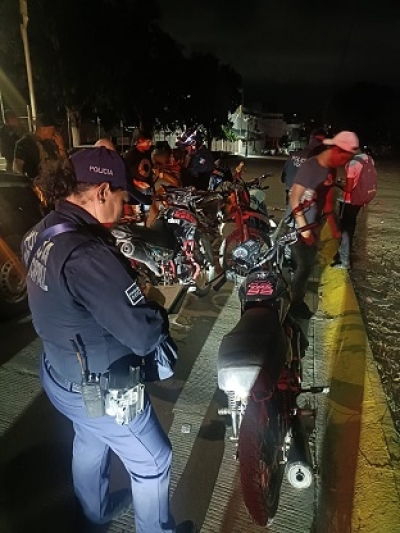 Operativo motos con “cero tolerancias” llegó a la Vista Hermosa