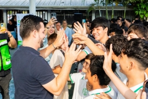 Inaugura Munguía los Bebederos Escolares en la Secundaria 60