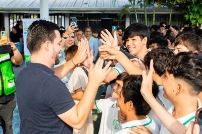 Inaugura Munguía los Bebederos Escolares en la Secundaria 60