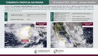 Autoridades de Puerto Vallarta toman medidas preventivas por ciclón; “Raymond” ocasionará lluvias