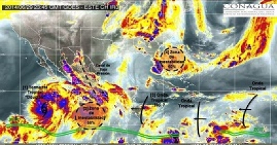 La depresión tropical 4-E evolucionó a tormenta tropical Douglas, ocasionará tormentas eléctricas y lluvias de muy fuertes a intensas