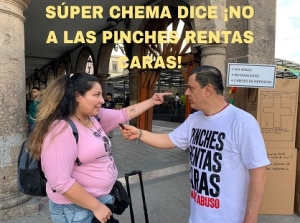 Súper Chema salió a las calles para decir ¡no a las pinches rentas caras en Jalisco!