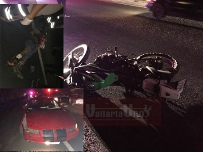 Otro motociclista fue arrollado por un carro en la carretera a Ixtapa