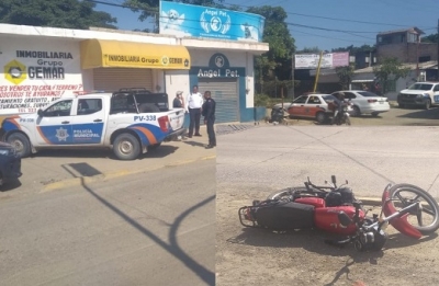 Camioneta Ford Escape atropella a motociclista de 19 años en Las Juntas