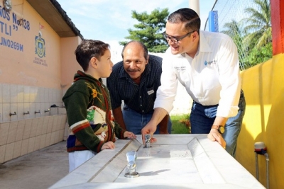 Entrega Seapal Bebederos al Preescolar Cipactli y Roberto Mendiola