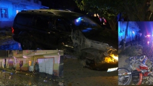Padres irresponsables dejan a menor conducir camioneta y choca en La Floresta