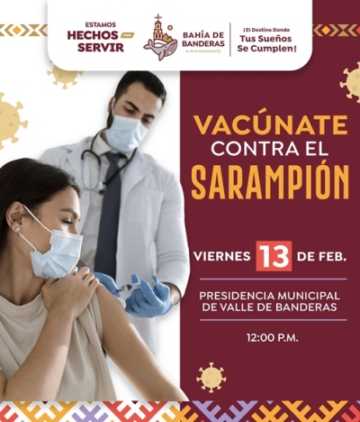 El Gobierno de Bahía de Banderas refuerza jornada de vacunación contra el Sarampión