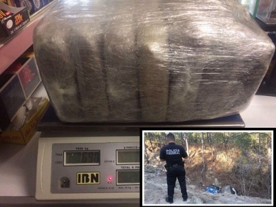 Hallan más de siete kilos de cocaína en auto abandonado en Cabo Corrientes