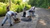 Realizan trabajos de bacheo y limpieza al sur de la ciudad