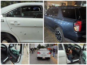 Traía vehículo “escolta” con placas del Estado de México, el ejecutado en las inmediaciones de plaza Andares