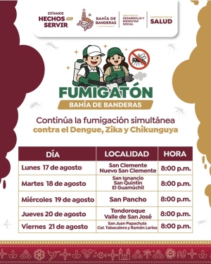 Continúa el Fumigatón en Bahía de Banderas