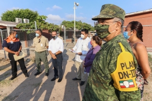 Supervisan autoridades instalaciones de refugios temporales