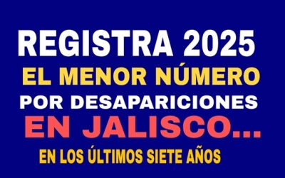 Registra 2025 el menor número de reportes por desapariciones en Jalisco en los últimos siete años