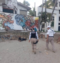 Reportan patrullaje de vigilancia y protección en zona costera y centro de la ciudad