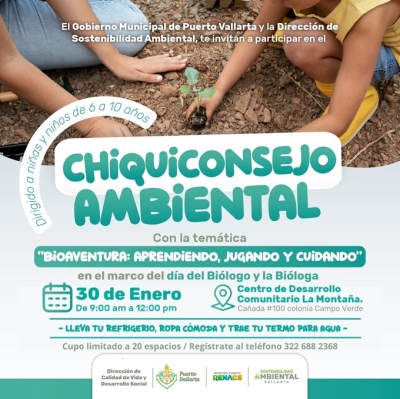 Invitan a niñas y niños a participar en el Chiquiconsejo Ambiental