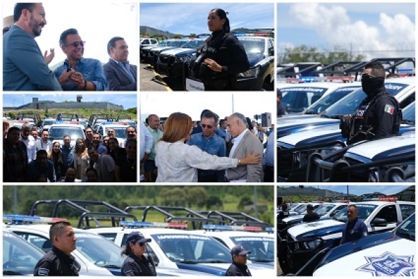 Entrega Pablo Lemus, Gobernador de Jalisco, 56 patrullas a municipios de las regiones Costa Sur, Costa - Sierra Occidental y Sierra de Amula