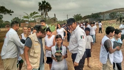 Reforestan área de recreación en Copa del Rey