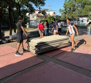 El Polideportivo de la Bobadilla, listo para recibir a los atletas tras las lluvias