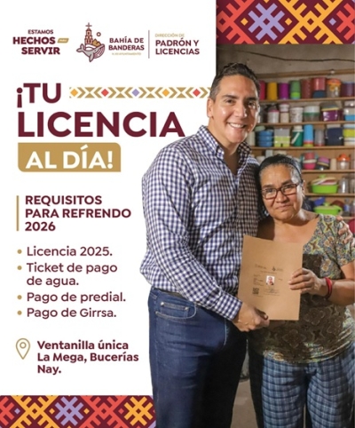 Héctor Santana impulsa el programa “Tu Licencia al Día” en apoyo a los comerciantes de Bahía de Banderas