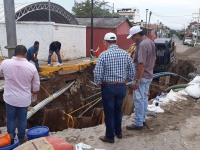 Concluye reparación del Colector Centro - Norte en la 5 de Diciembre