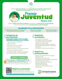 Abren convocatoria del “Premio Juventud Renace 2026” en Puerto Vallarta