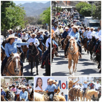 Impresionante cabalgata en apoyo a los candidatos de MC; Lupita Guerrero suma cada día más seguidores
