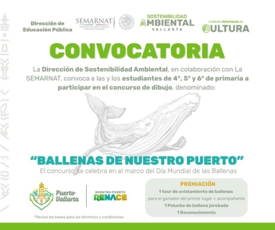 Estudiantes de Puerto Vallarta mostrarán su talento en el concurso “Ballenas de Nuestro Puerto”