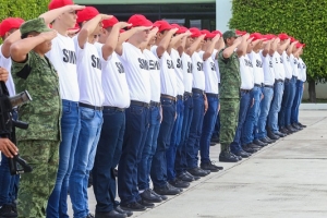 Dieron bienvenida a jóvenes del Servicio Militar Nacional, Clase 2001
