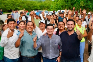 Inaugura Munguía obra histórica de agua potable en Tebelchía