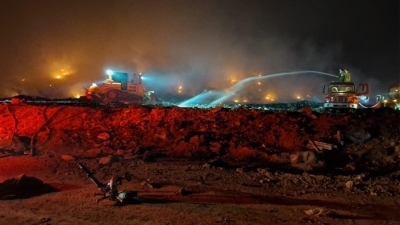 Incendio en el relleno sanitario está bajo control; sofocan al 100% zona de neumáticos