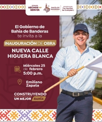 Héctor Santana inaugurará la nueva calle Higuera Blanca