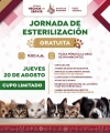 Jornada de Esterilización llegará a La Cruz de Huanacaxtle