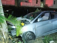 Noche y madrugada de choques; cuatro motociclistas involucrados, uno de ellos está grave