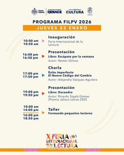 Puerto Vallarta se prepara para la X Feria Internacional de la Lectura