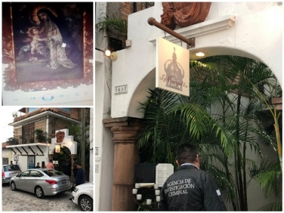 Un cuadro de arte sacro robado en Puebla fue hallado en un restaurante de Vallarta