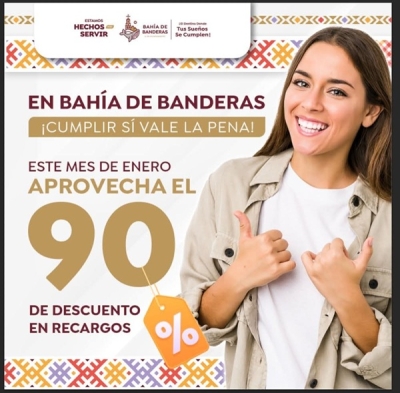 En Bahía de Banderas "Cumplir sí vale la pena"; aprovecha el 90% de descuento en recargos del pago predial