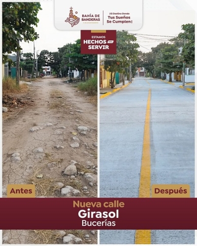 Héctor Santana entrega la calle Girasol en Bucerías, una obra esperada por más de 20 años