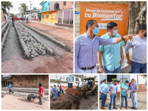 Avanzan obras de empedrado en diferentes calles de la ciudad