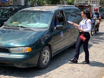 Emprenden campaña de concientización vial, elementos de Vialidad Municipal