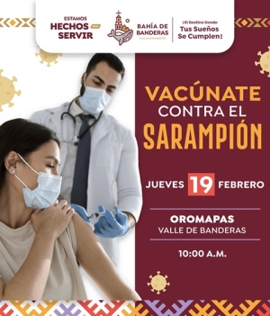 Nueva jornada de vacunación contra el sarampión en Valle de Banderas