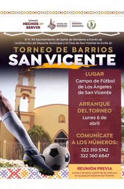 Arranca con éxito torneo de fútbol de barrios en San Vicente
