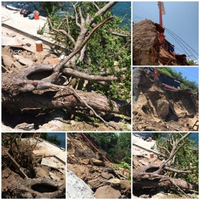 Derrumbe por construcción en la zona hotelera sur deja dos lesionados