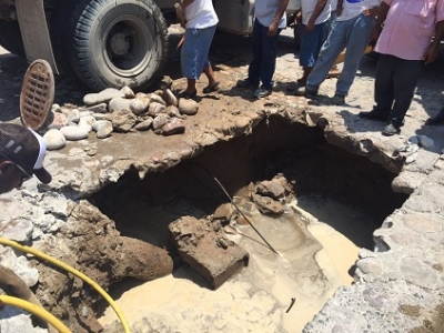 Realiza Seapal obra de reparación en la Colonia Centro