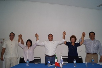 Presentaron oficialmente a Gloria Carrillo, Dulce María Flores y “Peri” Cuevas como candidatos del PAN a Diputación Local, Federal y Presidente Municipal