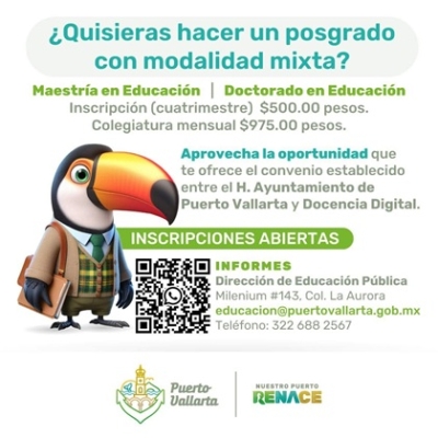 Vallartenses podrán estudiar licenciaturas y posgrados con colegiaturas accesibles