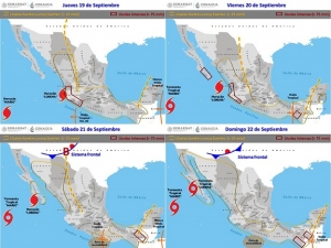 Se prevé que mañana Lorena sea huracán 1 y genere lluvias extraordinarias en Jalisco y Colima y torrenciales en Nayarit