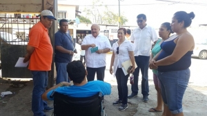 La colonia Villa Las Flores recibió a Heriberto Sánchez