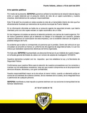 Sepepsa, sin relación con sinaloense detenido con camiseta de esta empresa