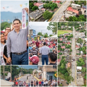 Héctor Santana inaugura la Calle 16 de Septiembre en Santa Rosa Tapachula