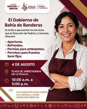 Gobierno de Bahía de Banderas acercará los servicios de Padrón y Licencias a Jarretaderas